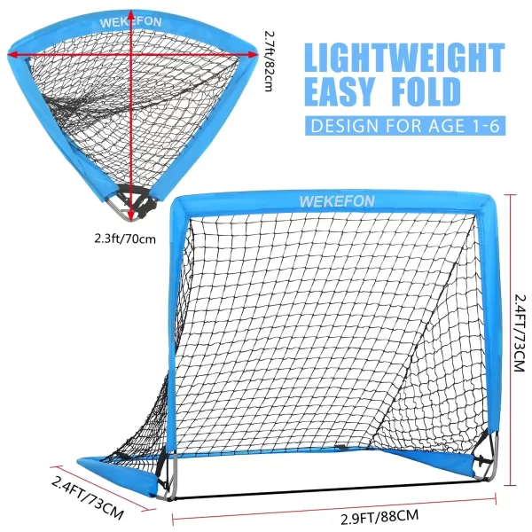 Soccer Goal Kids Soccer Net for Backyard Set of 2 - Image 3