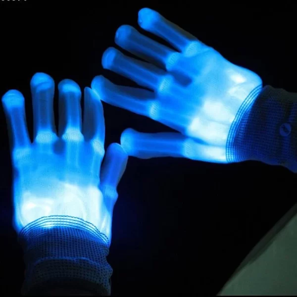 LED Gloves Neon Guantes Glowing Halloween Party Light Props Luminous Flashing Skull Gloves Stage Costume Christmas Supplies - Image 7