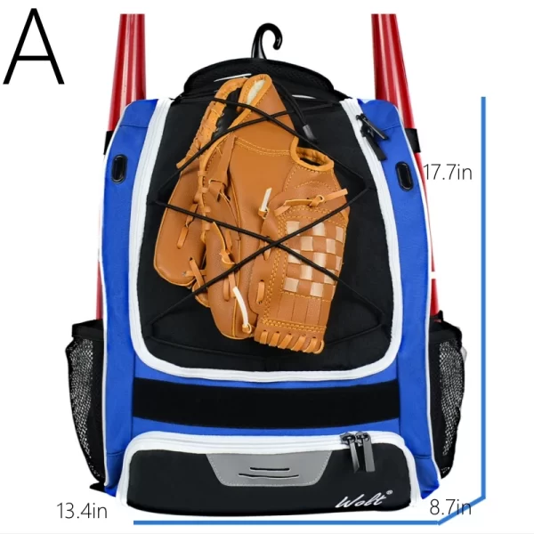 Baseball Softball Backpack with Shoes Compartment Outdoor Softball Bat Bag for Youth Adult Large Capacity Sports Shoulder Bag - Image 4