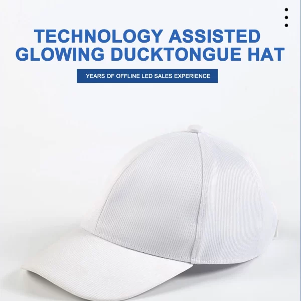 Women Men LED Baseball Cap Fiber Optic Luminous Hat Music Festival Xmas Halloween Hip Hop Black White Hat Holiday Performance - Image 6