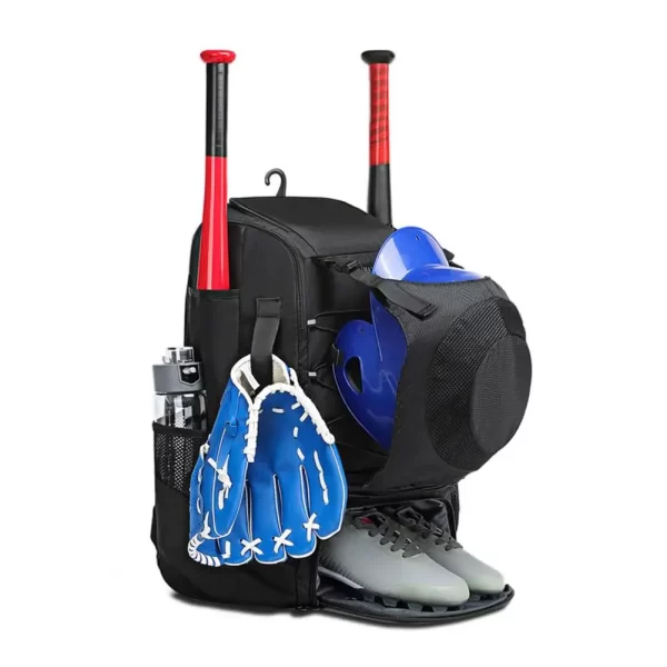 Baseball Equipment Carry Bag Baseball Backpack with Durable Zipper Design Oxford Cloth Material Shoe Compartment for Sports - Image 3