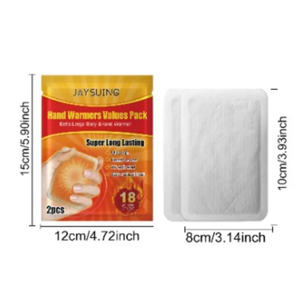 Pack of 2/20pcs Box Convenient Portable Self Heating Pads Winter Warm Pastes Hand Foot Warmers Heat Packs Cold Proof E7CB