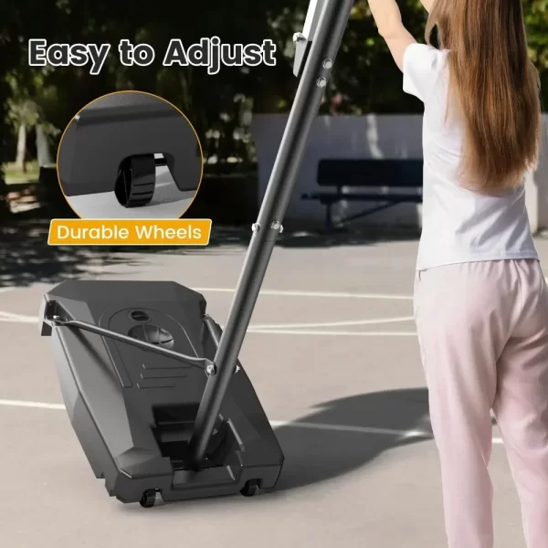 Portable Adjustable HDPE Basketball Hoop Set for Kids and Adults - Image 5