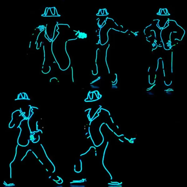 LED Robot Costume Carnival Stage Performance Party Rave Outfits Light Up Clothes Women Men Luminous Suit Coat Pants Glow in dark - Image 2