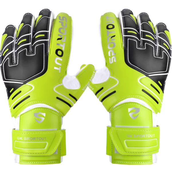 Sportout Youth&Adult Goalie Goalkeeper Gloves,Strong Grip for The Toughest Saves, with Fingerave& 4+3MM Latex - Image 8