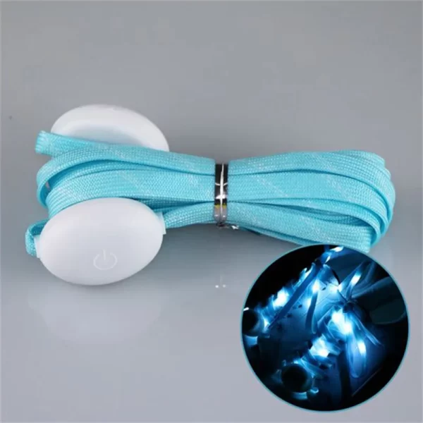 2Pcs LED Sport Luminous Shoelaces Glow Shoe Strings Round Flash Light Shoelaces Batteries No Tie Lazy Shoe Laces Party Decor - Image 5