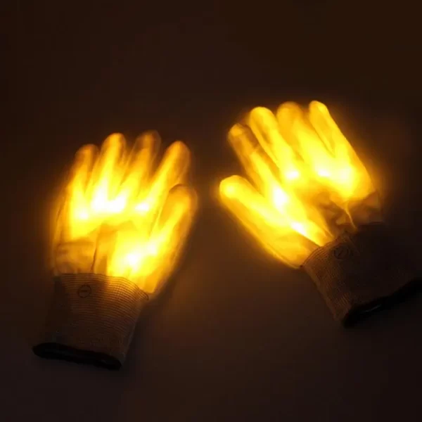 LED Gloves Neon Guantes Glowing Halloween Party Light Props Luminous Flashing Skull Gloves Stage Costume Christmas Supplies - Image 9